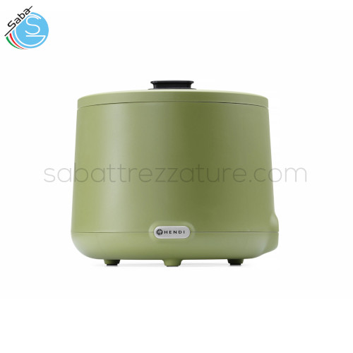 Bollitore per zuppa - Gamma di temperatura da °C 35 a °C 85 con incrementi di 1 °C - Pannello di controllo: Digitale - Altezza mm 325 - Diametro mm 365 - Colore: Verde - 220-240V/500W