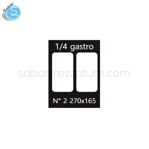 Stampo 1/4 gastro - N° 2 270x165 mm per Termosigillatrice TR 43 SA Pneumatica