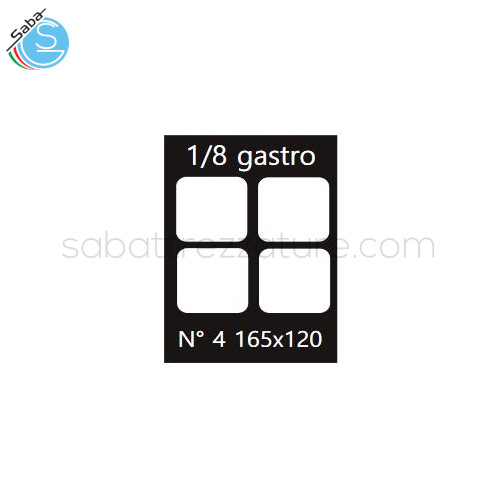 Stampo 1/8 gastro - N° 4 165x120 mm per Termosigillatrice TR 43 SA Pneumatica