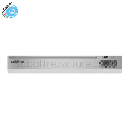 Vetrina porta ingredienti 1795 mm GN1/3 +2°+10°C senza vetri plug-in - Capacità lorda 68 lt  - Dimensioni 1795×380×275 mm - Alimentazione 220-240 V 50 Hz - Potenza assorbita 250 W - Corrente assorbita 1,15 A