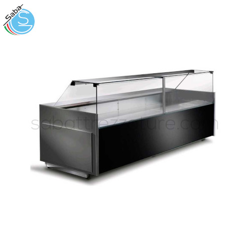 Espositore refrigerato M 90 Vetro Dritto + Pistoni - Dimensioni L200 x P100 x 120H cm - Refrigerazione Ventilata - Superficie di esposizione 1,45 m² - Temperatura d'esercizio +2°C / +5°C - Alimentazione 220 / 240 V 1P 50 Hz