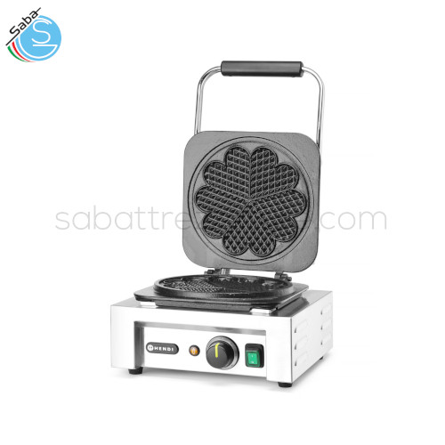 Piastra per waffle cuore, HENDI, 230V/2200W, 330x543x(H)550mm - Peso netto (kg): 16