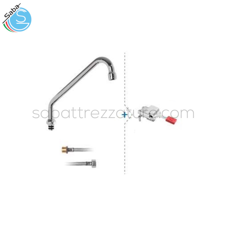 OFFERTA: Kit miscelatore progressivo monopedale a pavimento con bocca di erogazione girevole C D18x250