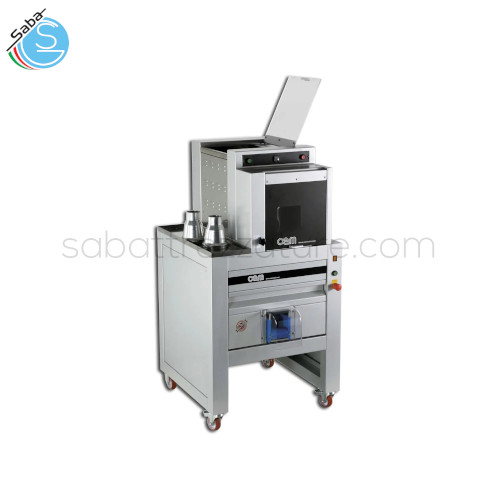 Spezzatrice arrotondatrice di pasta professionale BM2AS - kW Max 0,84 - Alimentazione Trifase - Dimensioni esterne cm L76,5 x P76,5 x H145 - Capacità Tramoggia kg 30 - Peso netto kg 182