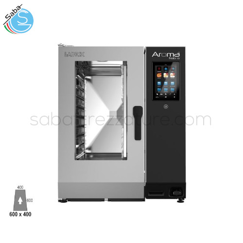 Forno Aroma Naboo Boosted mod. AREN084B LAINOX - Combi per pasticceria - 8 x 600 x 400 - Elettrico a vapore diretto - Comandi con schermo touch screen - Cotture automatiche interattive - Dimensioni esterne (L x P x H) mm: 510 x 800 x 880