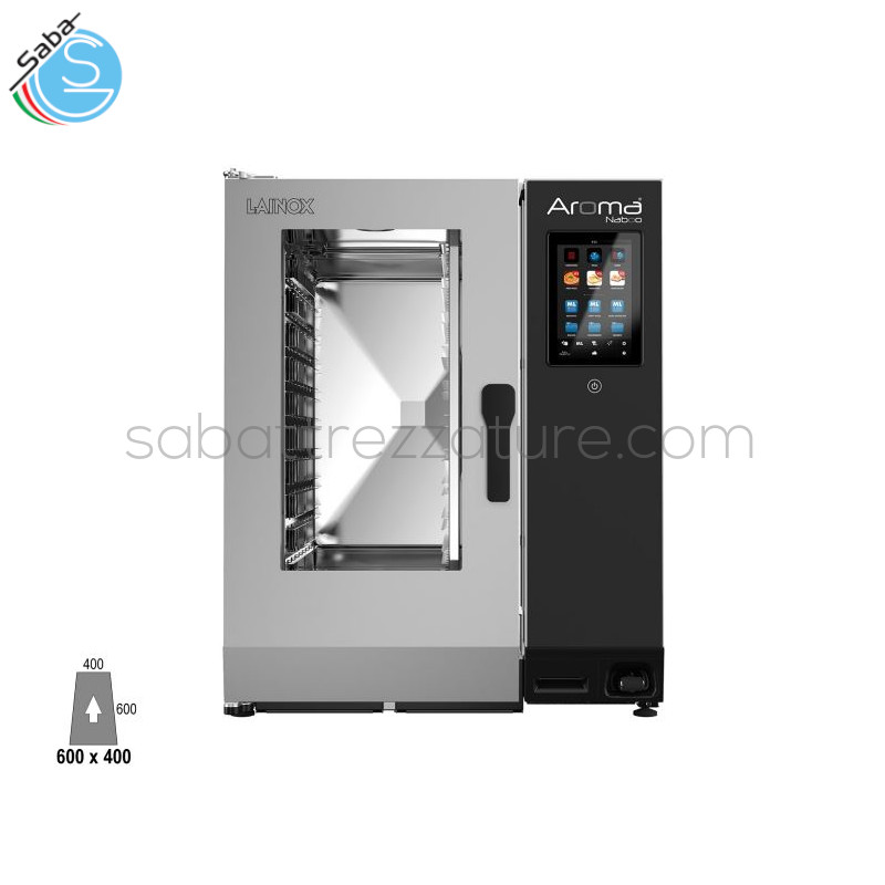 OFFERTA: Forno Aroma Naboo Boosted mod. AREN084B LAINOX - Combi per pasticceria - 8 x 600 x 400 - Elettrico a vapore diretto - Comandi con schermo touch screen - Cotture automatiche interattive - Dimensioni esterne (L x P x H) mm: 510 x 800 x 880