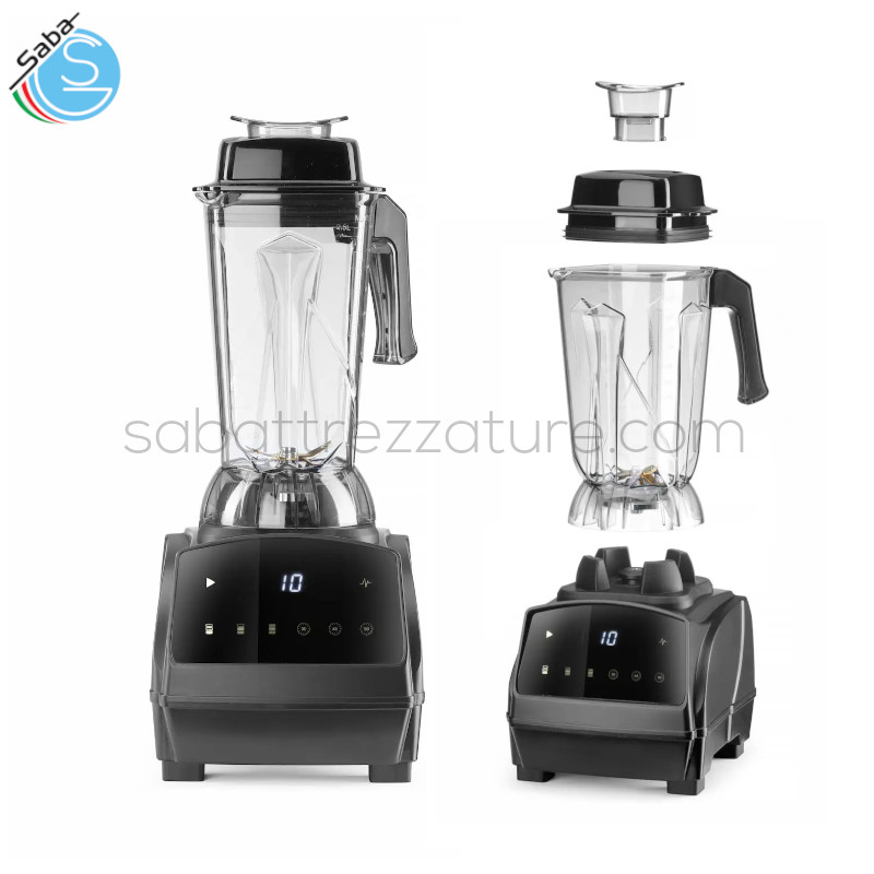 OFFERTA: Blender per bar digitale, HENDI, 2,5L, Nero, 220-240V/1680W, 220x240x(H)535mm - Numero di marce: 3 - Peso netto (kg): 5,45