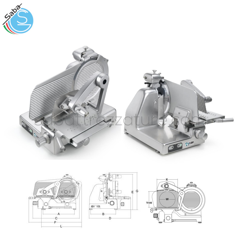 OFFERTA: Affettatrice per salumi DOLOMIA LX 370 S - Diametro Lama mm 370 - Motore watt 380 Hp 0,52 - Spessore di taglio mm 25 - Corsa carrello mm 370 - Piatto mm 350x330 - Peso netto kg 60