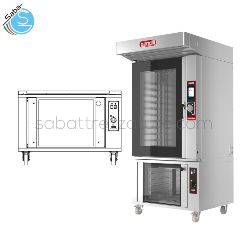 OFFERTA: Cella di lievitazione T ANEMOS 10/CL - Dim. ext. AxBxH cm 97x88x71 - Peso Kg 68 - Passo teglie 5,5 - Teglie (40x60 cm) nr 5 - Potenza max KW 1 - Potenza media KW 0,5