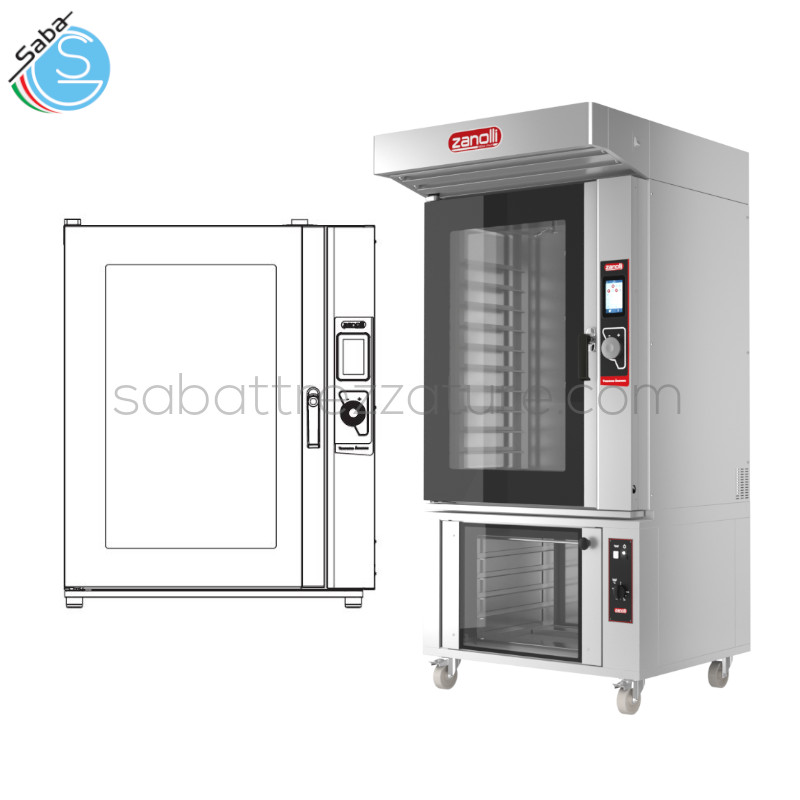 OFFERTA: Modulo cottura T ANEMOS 10 E/MC TOUCH - Dim. ext. AxBxH cm 97x97x121 - Peso Kg 145 - Passo teglie 8 - Teglie (40x60 cm) nr 10 - Temp. max °C 260 - Potenza max KW 15,7 - Potenza media KW 7,8