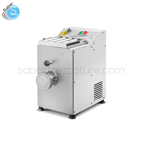 Macchina per pasta fresca La Pastaia TR 70 INOX - Dimensioni macchina LxPxH mm 250x440x425 - Peso kg 28 - Potenza motore 0,38 kW - Produzione oraria massima 8 kg/h - Capacità di impasto 2,5 kg - Alimentazione monofase 230/50 V/Hz