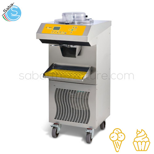 Macchina professionale Multifunzione ROBO CREAM R51 per Gelato Cuocicrema - Prod. crema oraria L 5 - Prod. gelato oraria L 15 - Dim. nette cm L43,5xP60,5xH107 - Pot. nominale W 1700 - Monofase - Peso netto Kg 71