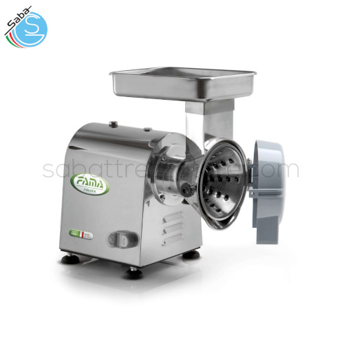 Tagliamozzarella Monofase FTMC102 FAMA - Cono da 7 mm in dotazione (FORO 7 mm per sfilacciare mozzarella) - Potenza Kwatt/Hp 0,75 - Giri motore 1400 - Produzione oraria Kg 50 - Peso netto Kg 18 - Dimensioni cm L22xP42XH44