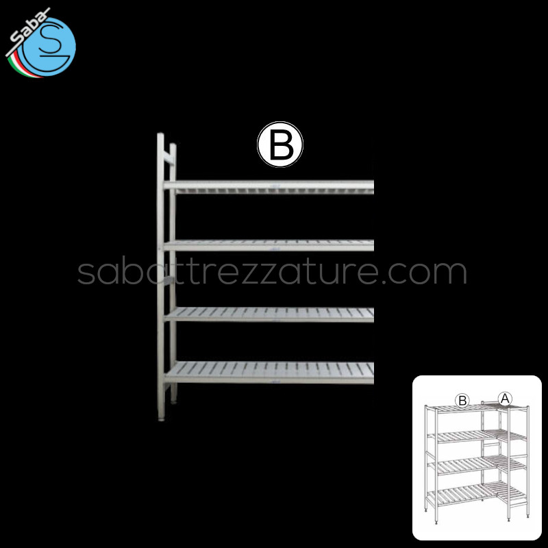 OFFERTA: Scaffalatura angolare 104,5x45x170H cm per MINI BOX COLD MARK EVERLASTING