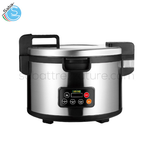 Cuociriso Easyline-Fimar SD82C - Dimensioni 540x460x410/880(h) chiuso/aperto mm - Peso 14.5 kg - Capacità riso crudo 8.2 lt / riso cotto 22 lt - Potenza: 2.5 Kw / 230 V