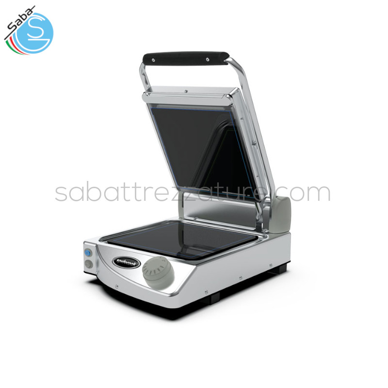 OFFERTA: Piastra singola manuale con piani neri lisci SP010P SPIDOGLASS SPIDOCOOK - Dimensioni piano N° 1 250x250 mm - Frequenza 50 / 60 Hz - Voltaggio 230 V ~ 1N - Potenza 1,5 kW - Temperatura massima 400 °C - Peso 10 kg - Dimensioni 331x176x458 mm