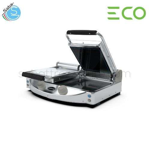 Piastra doppia manuale con piani neri lisci SP020 ECO SPIDOGLASS SPIDOCOOK - Dimensione piano N° 2 250 x 250 mm - Frequenza 50 / 60 Hz - Voltaggio 230 V ~ 1N - Potenza 2 kW - Temperatura massima 400 °C - Peso 17 Kg - Dimensioni 619 x 458 x 176 mm