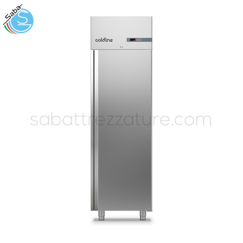 Armadio Master 500 -18°-22°C 1 porta A50/1B COLDLINE - Consumo 24h 3,589 kW/h/24h - Gas refrigerante R290 - Dimensioni (mm) 630×715×2085 mm - Alimentazione 220-240 V - 50 Hz - Potenza assorbita 810 W