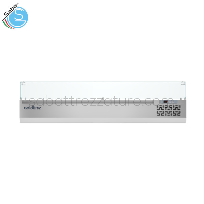 OFFERTA: Vetrina porta ingredienti 2005 mm GN1/3 +2°+10°C con vetri plug-in VP20/9NL COLDLINE - Gas refrigerante R290 - Dimensioni (mm) 2005×380×485 mm - Alimentazione 220-240 V - 50 Hz - Potenza assorbita 250 W