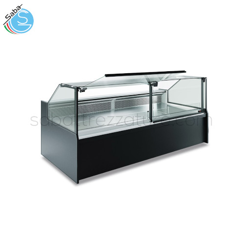 Banco macelleria e salumeria ventilato SAMA 250XL - Dimensioni Esterne mm (LxPxH) 2560 x 1200 x 1280 - Cella di stoccaggio mm (L) 2440 - Temperatura Range 0 °C / +10 °C - Peso Netto Kg 330 - Alimentazione monofase - Assorbimento W 1160