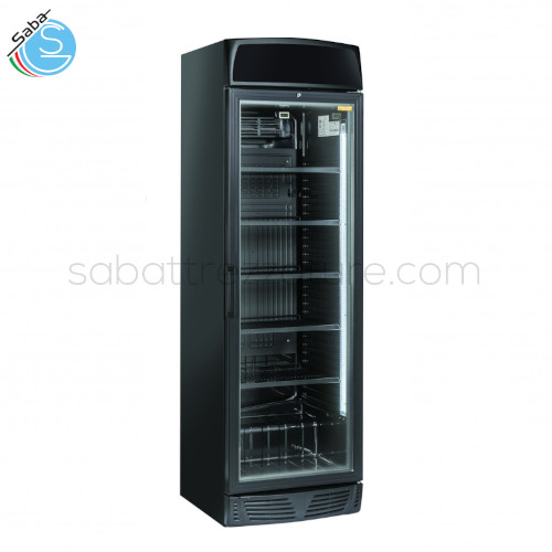 Frigo bibite verticale 350 Lt con opalina publicitaria - Dim. est. 595Lx670Px1960H mm - Gas R600a - Cons. 1.75 Kw / 24h - Peso 78 Kg - Temp. +1°C ~ +12°C - Alim. 230 V - TKG390CB COOL HEAD