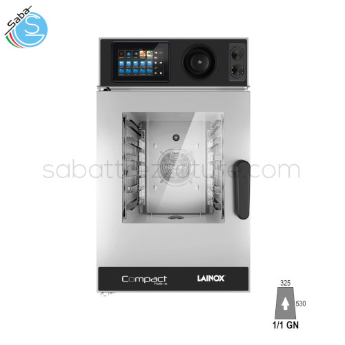 Forno Compact Naboo Reloaded COEN061R 6 X 1/1 GN LAINOX - Cotture automatiche interattive comandi con schermo touch screen - Dimensioni esterne mm 510 x 800 x 880 h - Potenza elettrica totale kW 7,75 - Peso netto kg 81