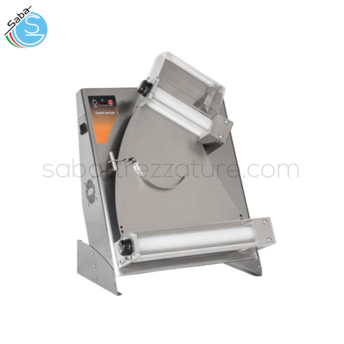 Stendipizza Dilaminatrice SGDSA420TAG - Peso pasta gr	210 ~ 700 - Diametro pizza cm 26 ~ 40 - Alimentazione volt 230 - Potenza Kw 0,25 - Dimensioni macchina cm	58,5Lx43,5Px79H - Peso netto Kg	37