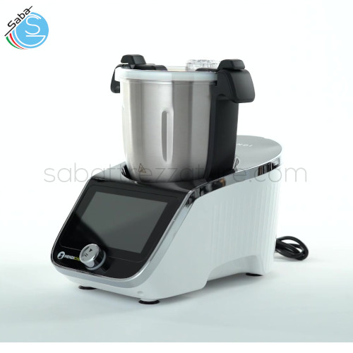 Hendichef Robot Multifunzione - Display touch a colori TFT da 7 - Vasca da 4,5 l - Database precaricato di ricette ed aggiornabile tramite Wi-Fi - 230V/1400W - 210x380x(H)320mm - 17,2 kg