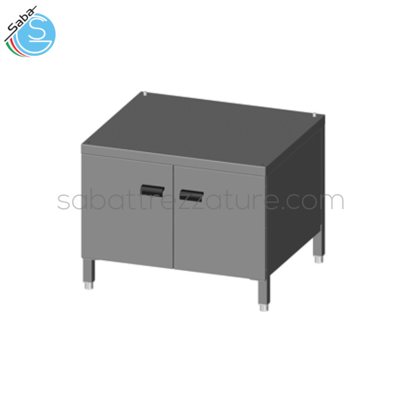 OFFERTA: Armadio in acciaio inox con portine e paratie portateglie 1/1 GN per Naboo Boosted NAE061B