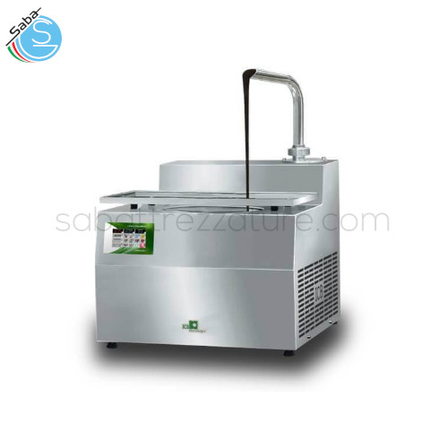 Temperatrice da banco CHOCOTEMPER TOP 11 ICB - Capacità vasca: 11 kg - Voltaggio: 110/220 V - Potenza: 1,75 kW - Peso: 63 kg - Dimensioni: 55x50x72H cm