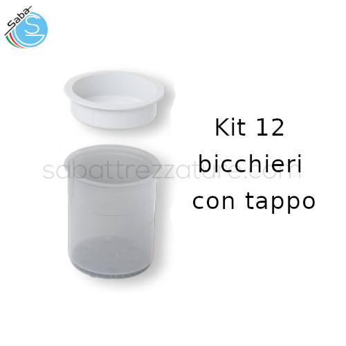 12 bicchieri sintetici con coperchio per PACOJET 4