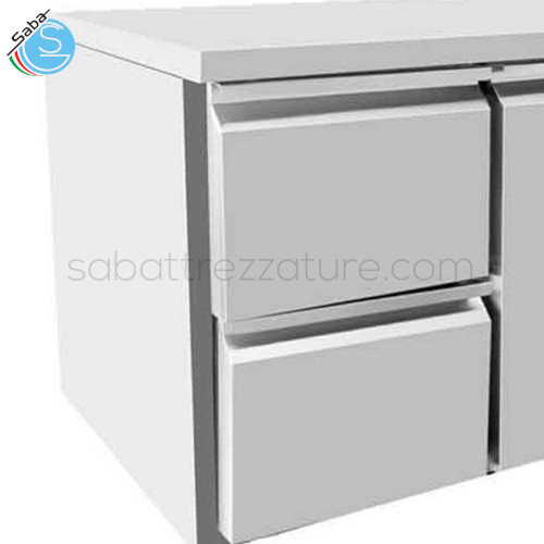 Modulo due cassetti per GN1/1 o GN 1/3 fino a profondità max 150 mm per banchi refrigerati serie EPF 100 mm ATOSA