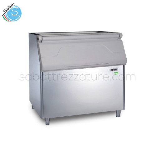 Contenitore R300 + Coperchio CBT48FMCD per SPN 405 A SIMAG - Capacità contenitore R300 : 406 Kg - Peso contenitore R300 : 97 Kg - Dimensioni contenitore R300 : LxPxA 1272 x 869 x 1238 mm - Peso coperchio : 6 Kg