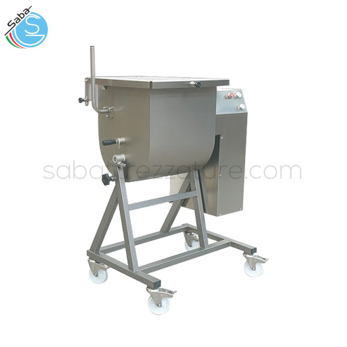 Mescolatore da laboratorio CE MM50 MINERVA OMEGA - N. pale 1 - Max. capacità di lavoro L 50 - Trifase V400/3/50Hz - Potenza TF kW (HP) 1,5 (2) - Peso netto kg 85