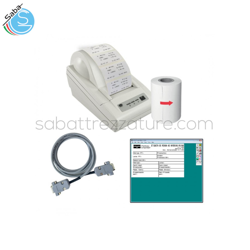 OFFERTA: KIT STAMPA WJ WUNDER - Stampante LP50 + Alimentatore - 1 x Rotolo termico o etichette - Cavo di collegamento stampante bilancia WJ - Programmazione formato etichetta/stampa