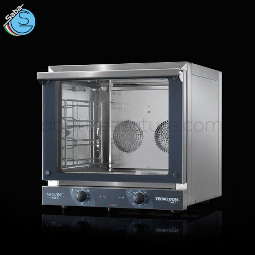 Forno a convezione porta a ribalta 4 teglie TECNODOM - Porta a ribalta - Capienza 4 teglie o griglie 600 x 400 mm o GN 1/1 - Dimensioni esterne (LXPXH) 780 x 795 x 350 mm - Potenza elettrica totale 5,4 Kw - Alimentazione Trifase - Peso netto 44 Kg