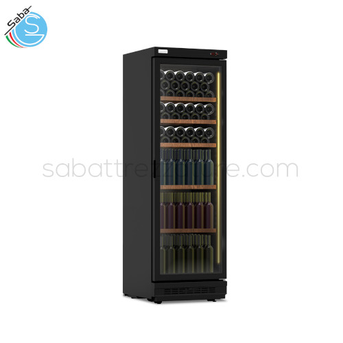 VETRINA MONO-TEMPERATURA PER VINI CUVEE 400 MONDIAL - Temperatura +5°C +15°C - Gas refrigerante R600a - Dimensioni (l x p x h) 590 x 653 x 1867 mm - Peso netto 69.00 kg - Volume netto 365.00 l - Potenza 130.00 W - Ripiani 5 rimovibili