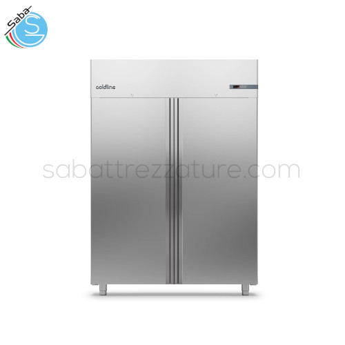 Armadio Master 1200 0°+10°C 2 porte A120/2N COLDLINE - Capacità lorda 1155 lt - Range temperatura 0°+10°C - Classe efficienza energetica B - Dimensioni (mm) 1480×715×2085 - Alimentazione 220-240 V - 50 Hz - Potenza assorbita 260 W