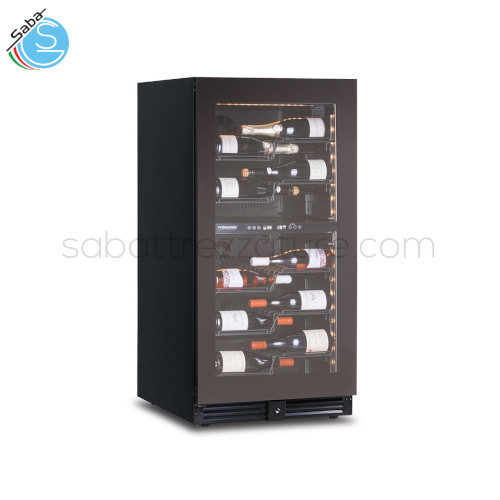 Frigo vini ventilato doppia zona di temperatura CW 120 G2TB KLIMAITALIA - Dimensioni Esterne (LxPxH) mm 595 x 690 x 1200 - Temperatura +2 °C / +12 °C | +12 °C / +20 °C - Capienza Btg cl.75 56 - Alimentazione monofase - Assorbimento W 115