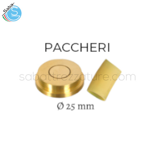 Trafila paccheri mm 25 per macchina pasta Imperia Chef in Casa 750